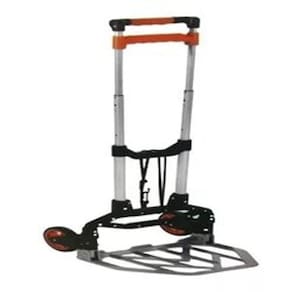 Carrinho De Carga Dobrável 100kg Aluminio Com Rodas Borracha