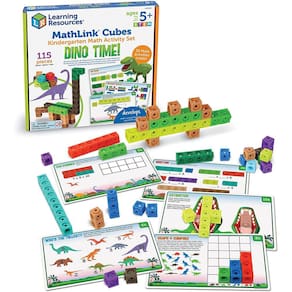Conjunto de Cubos de Matemática para Crianças: Dino Time! - 115 Peças, Brinquedo de Contagem Educacional.
