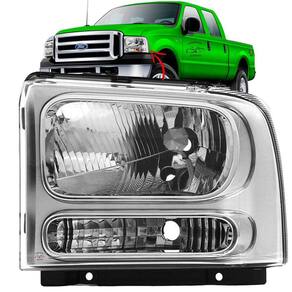 Farol Esquerdo Motorista Ford Foco Simples H4 - Acrílico
