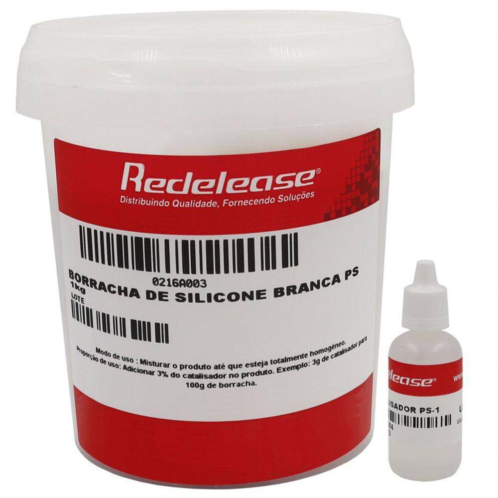 Borracha De Silicone Branca Alta Flexibilidade para Moldes Com Catalisador (1,030 Kg)