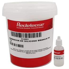 Borracha De Silicone Branca Alta Flexibilidade para Moldes Com Catalisador (1,030 Kg)
