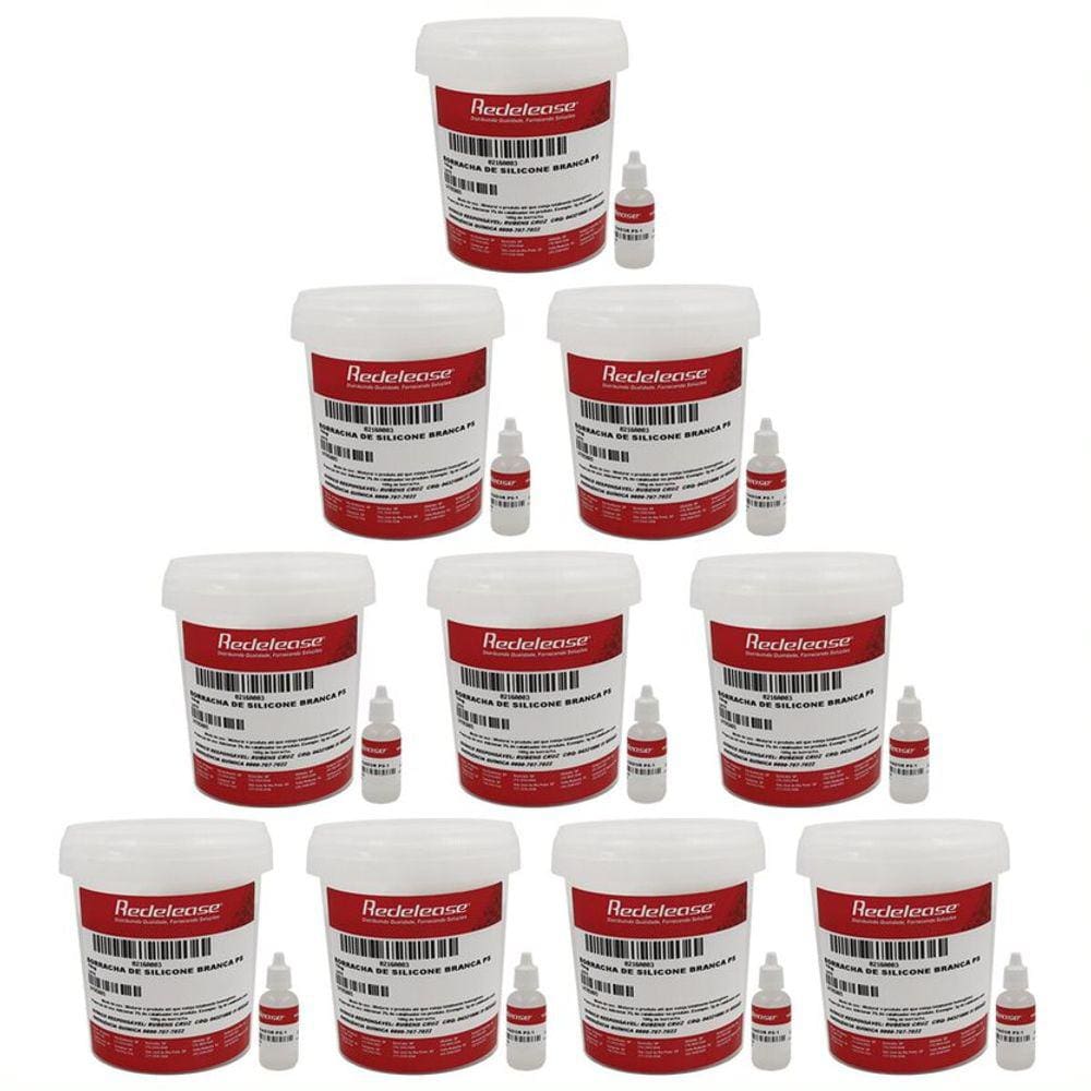 Borracha De Silicone Branca Alta Flexibilidade para Moldes Com Catalisador (10,30 Kg)