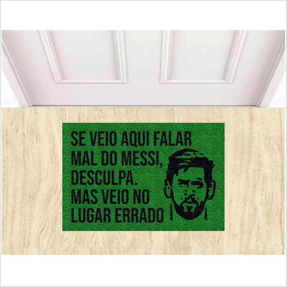 Tapete Messi Divertido, Medida Porta.