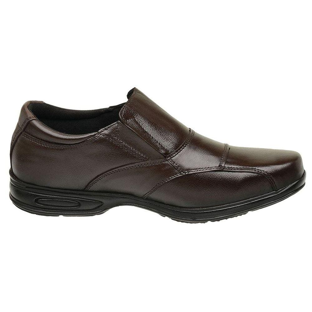 Sapato Social Confort Masculino Cafe