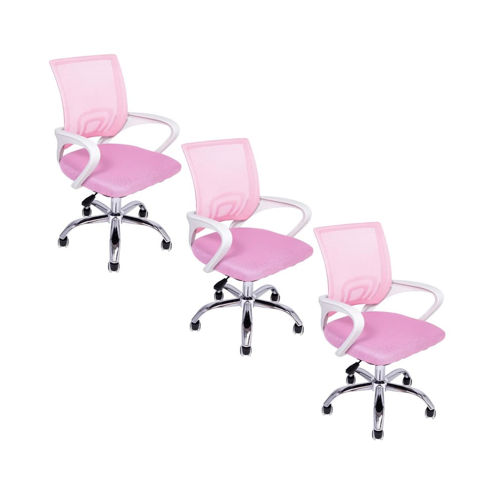 Kit 3 Cadeiras de Escritório Begonia Tela Mesh Ergonômico