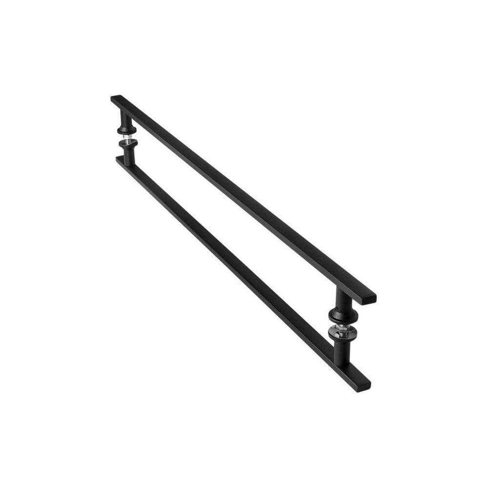 Puxador De Porta Inox Vidro Pivotante Preto 1m MS FS