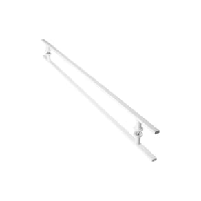Puxador De Porta Vidro Pivotante Madeira Branco 180cm MS FS