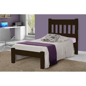 Cama de Solteiro Imperial de Madeira Maciça Tauari
