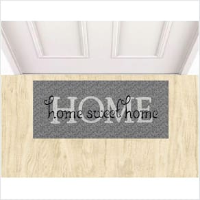 Tapete Home Swet Home Cinza 70X30 Medida Porta
