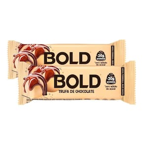 Kit 2 Barra de Proteína Bold Sabor Trufa de Chocolate 20g de Proteína Zero Açúcar com 60g
