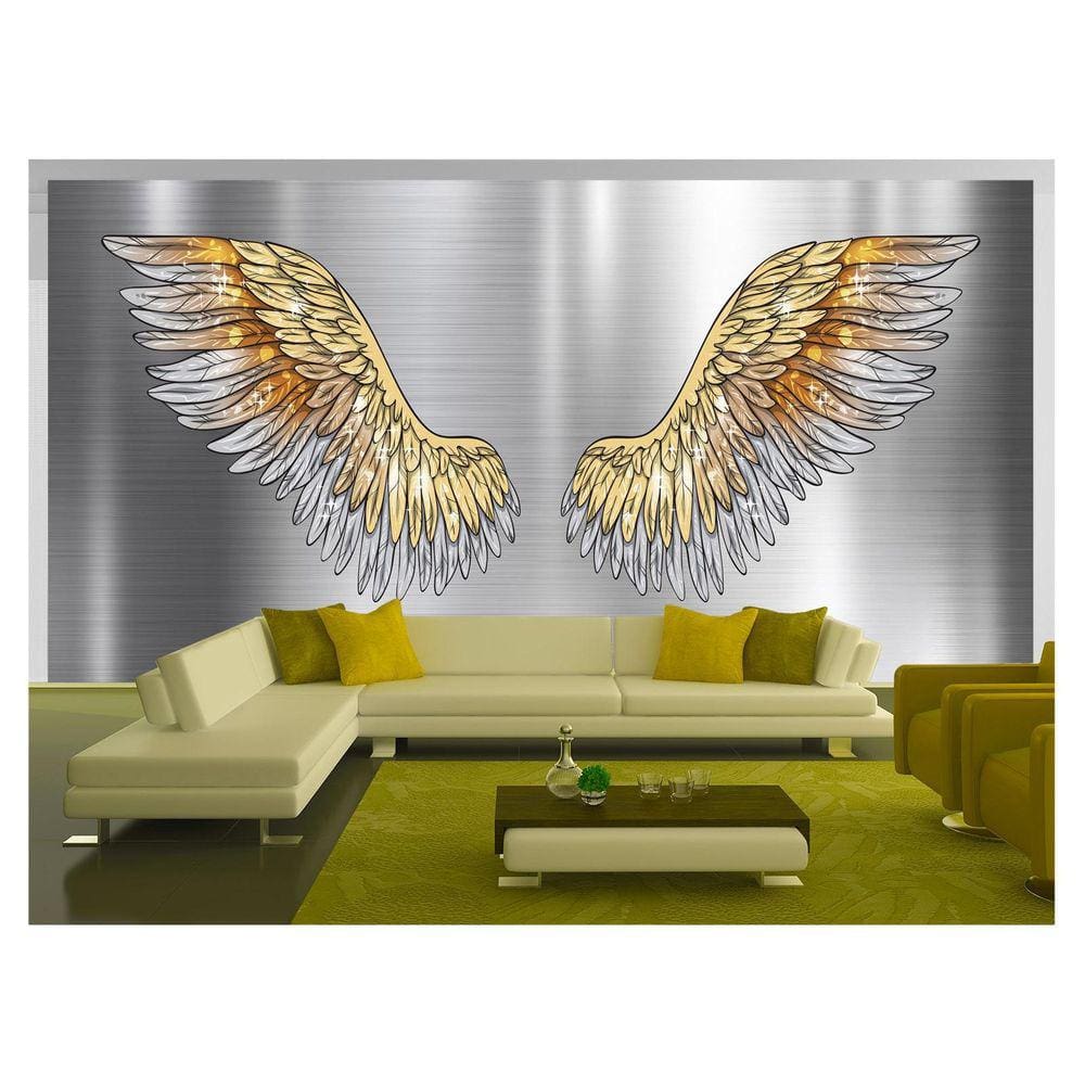 Papel De Parede 3D Arte Asas Selfie Insta Cores 3,5M Tra223