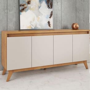 Buffet Vieiro Flip 4 Portas 16131-193527 Mel Com Off White