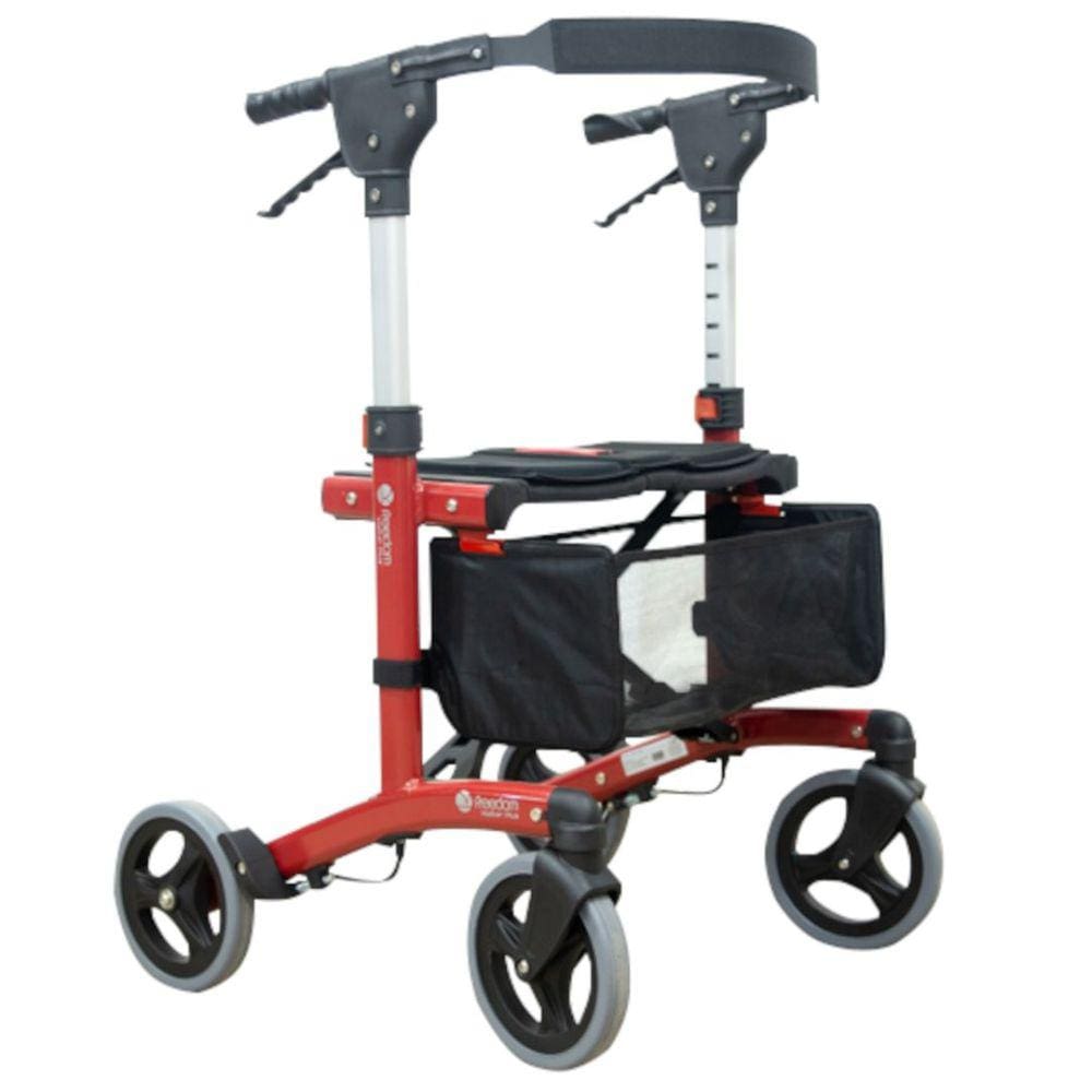 Andador Ortopédico para Adultos e Idosos Walker Plus Vinho Tamanho M Freedom
