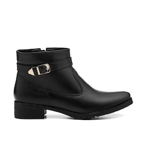 Bota Feminina Metropolitan Com Fivela Preta