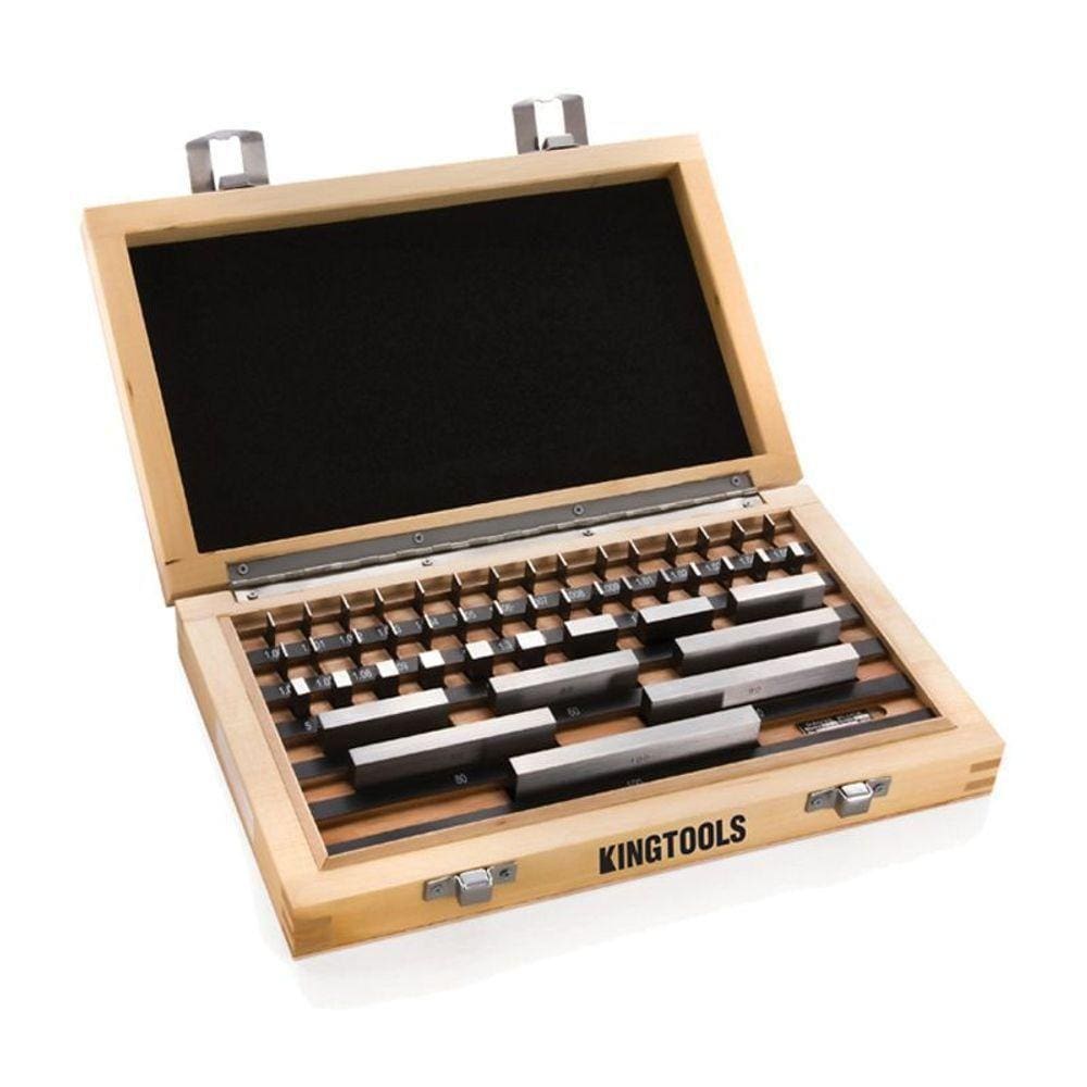 Jogo De Blocos Padrão Em Aço - Classe 1 - 47 Peças - Ref. 520.003 - Kingtools