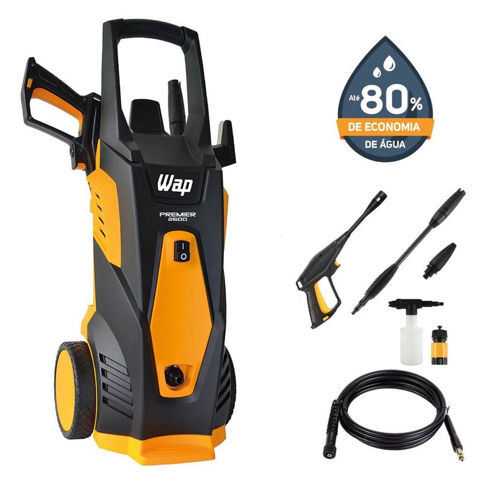 Lavadora de Alta Pressão WAP Premier 2600 Robusta e Trava de Segurança 1800w 2000psi 60hz 127V 127V