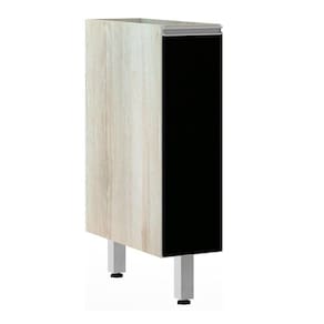 Balcão Sem Tampo 20cm Lis Legno Crem e Preto Tx