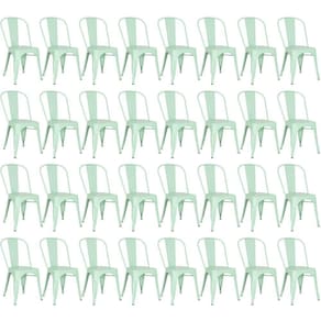 Kit 32 Cadeiras Iron Tolix Design Industrial Verde Claro