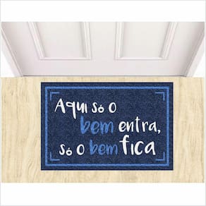 Tapete Capacho Aqui Só O Bem Entra, E Só O Bem Fica, Medida Porta.
