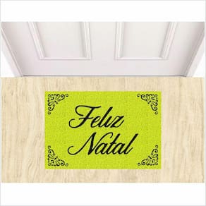 Tapete Feliz Natal, Decoração De Natal Cor Verde Limão