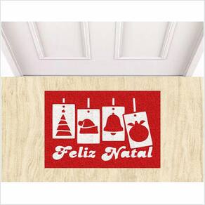 Tapete Feliz Natal Cino, Arvore De Natal Cor Vermelho.