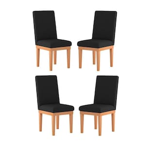 Kit 4 Cadeiras Estofadas Para Mesa De Jantar preta