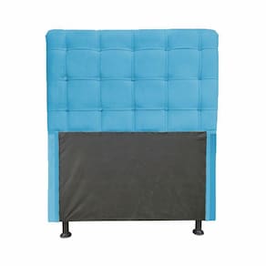 Cabeceira Dama 1,00 Cm Cama Box Solteiro Suede Azul Turquesa