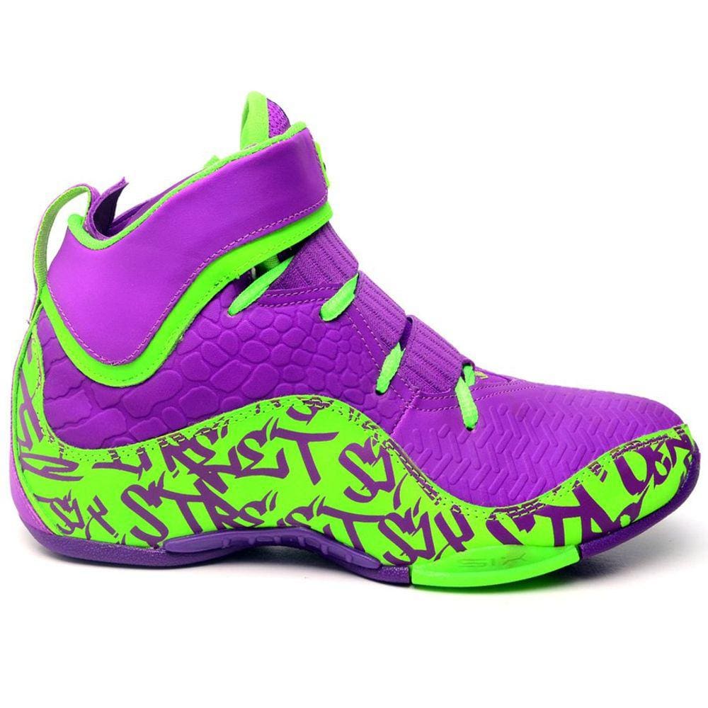 Tenis De Basquete Impact Roxo Com Verde