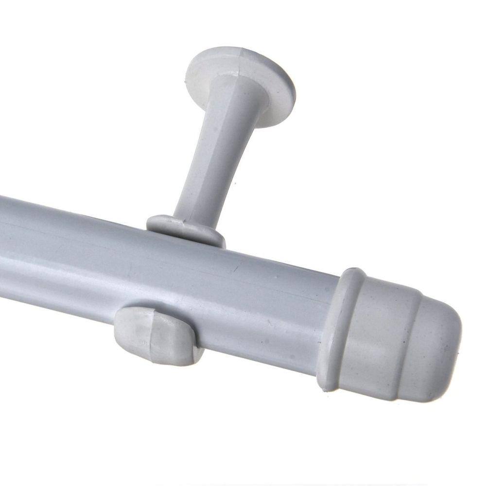 Kit Varão de Cortina Real 28mm 3 Metros Branco