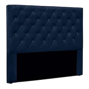 Cabeceira King 1,95m Toledo Suede - Pallazio Cor Azul Marinho