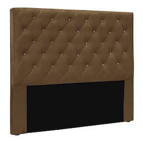 Cabeceira Casal 1,40m Toledo Suede - Pallazio Cor Caramelo
