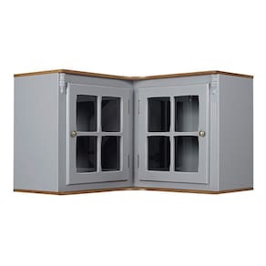 Aéreo De Canto Cozinha 2 Portas De Vidro Hannover - M550708V Garapa - Verniz