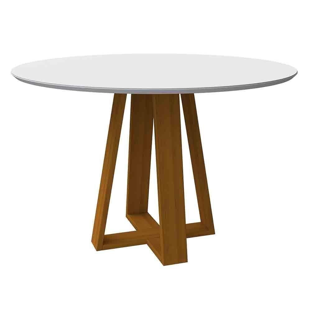 Mesa Vitória 100X100Cm - Ypê/Off White