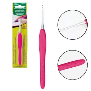 Agulha para Crochê Clover Amour 3.5mm Rosa 14cm