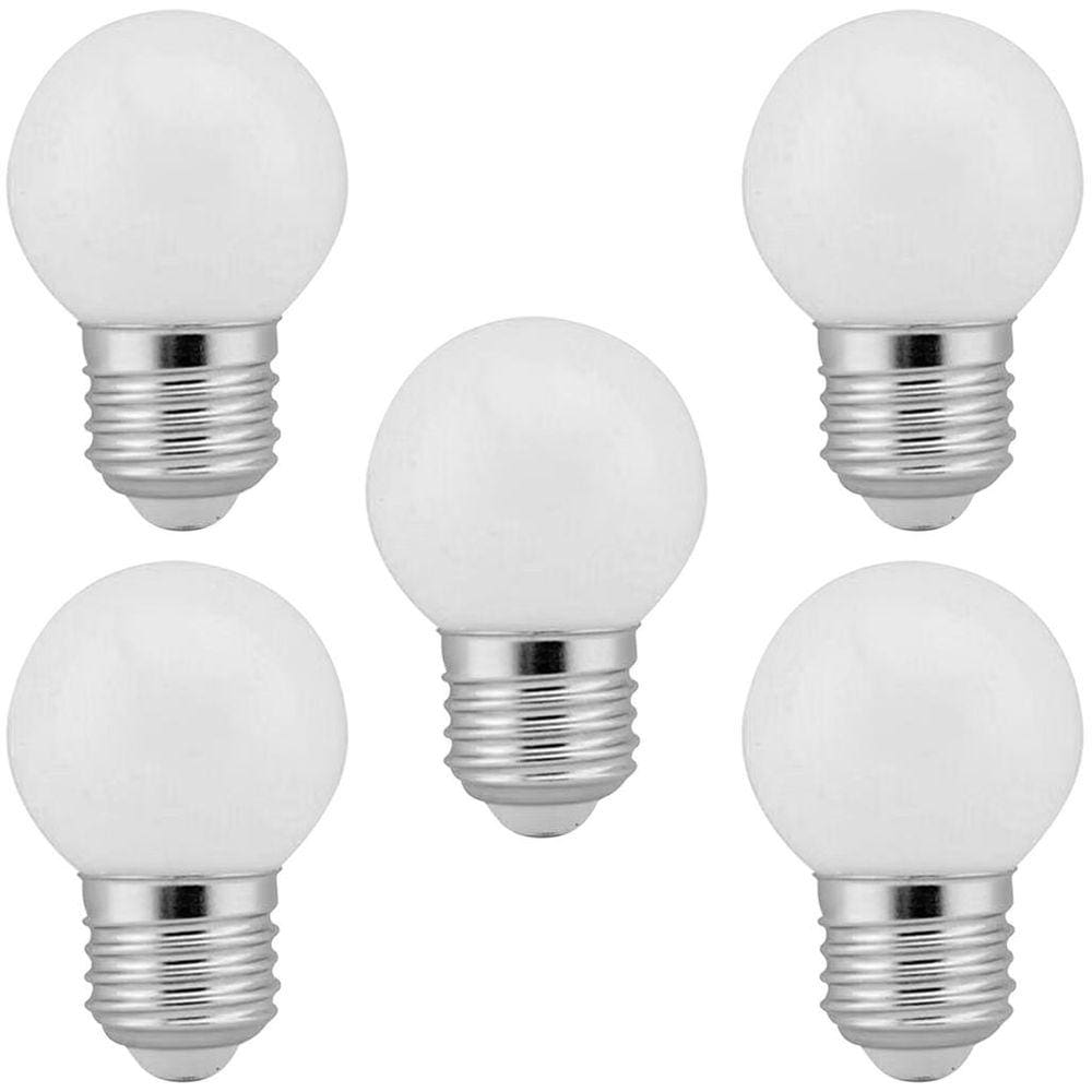 5 Lâmpadas Led Bolinha Decorativa Orby 2,5W 220V Branco Frio