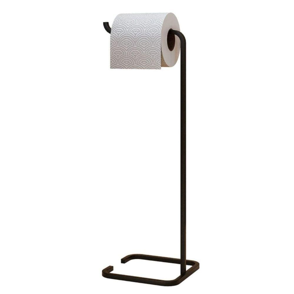 Suporte Porta Papel Higiênico Para Banheiro Level Preto