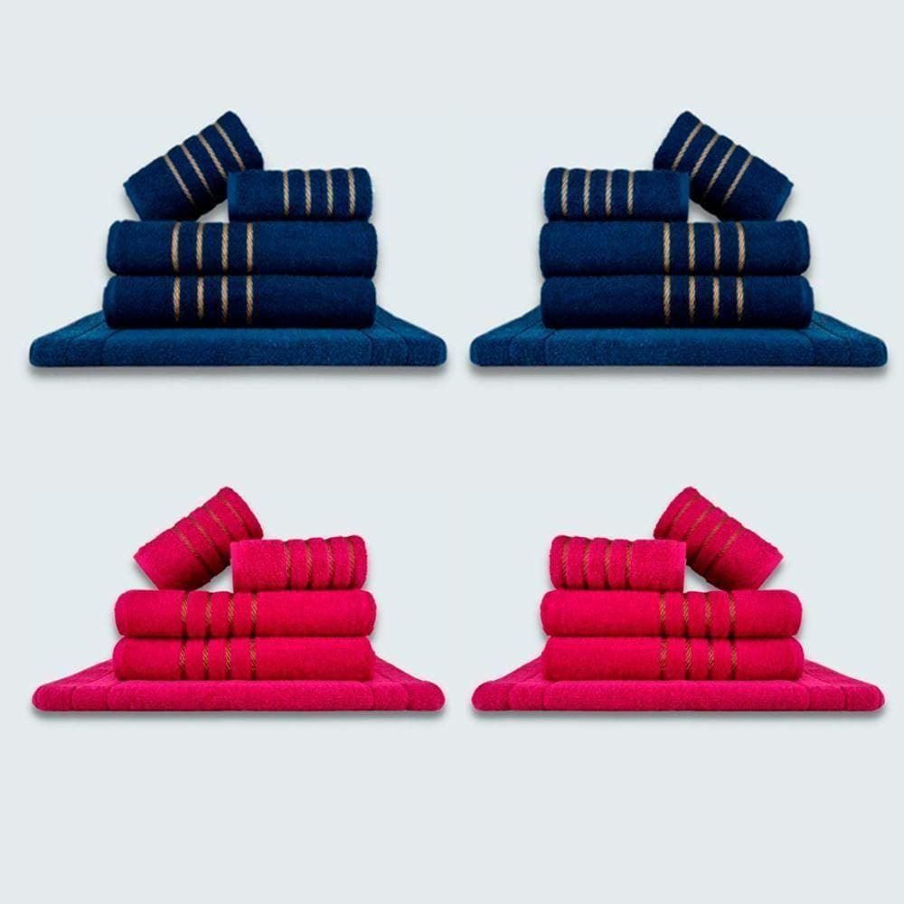 Jogo De Toalhas 20 Pçs Coleção Dubai 100% Algodão Az+rs