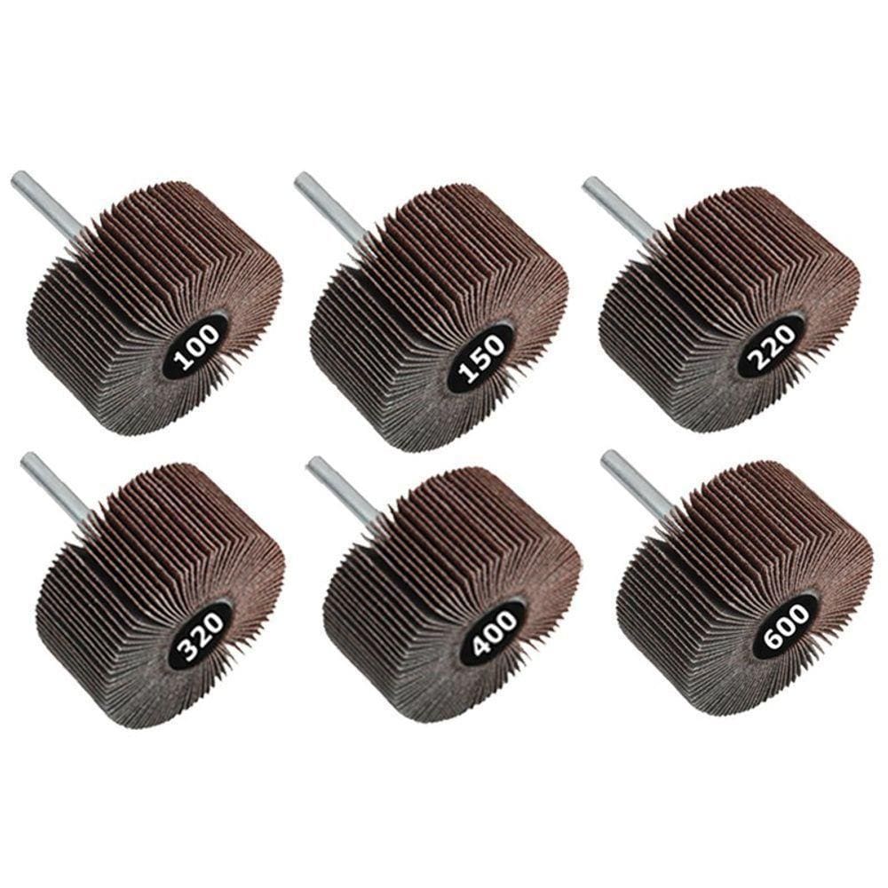 Kit Roda De Lixa Mini Pg - Med. 60mm X 25mm - Gr 100/150/220/320/400/600 - Convertop