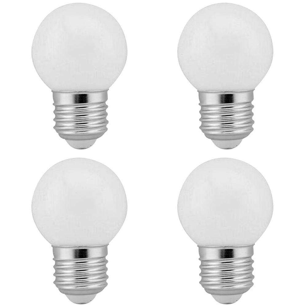4 Lâmpadas Led Bolinha Decorativa Orby 2,5W 220V Branco Frio