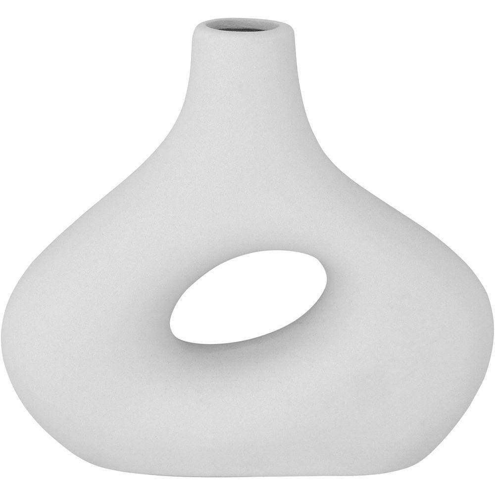 Vaso 20x22x7cm Cerâmica Branco