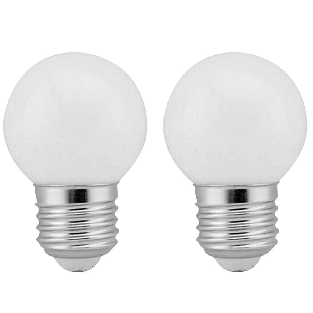 2 Lâmpadas Led Bolinha Decorativa Orby 2,5W 220V Branco Frio