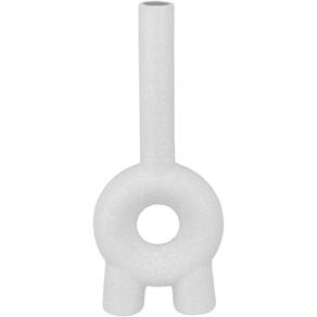 Vaso 24x10x4cm Cerâmica Branco