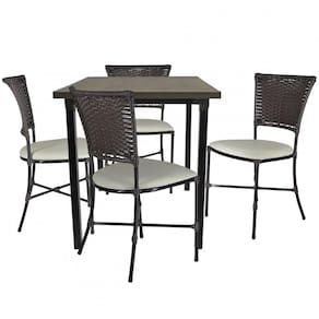 Conjunto de Mesa e 4 Cadeiras Gramado para Área Externa e Interna