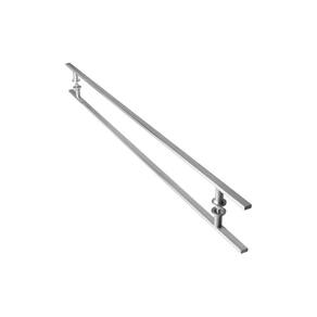 Puxador Para Porta de Vidro Aço Inox Escovado 160cm MS FS