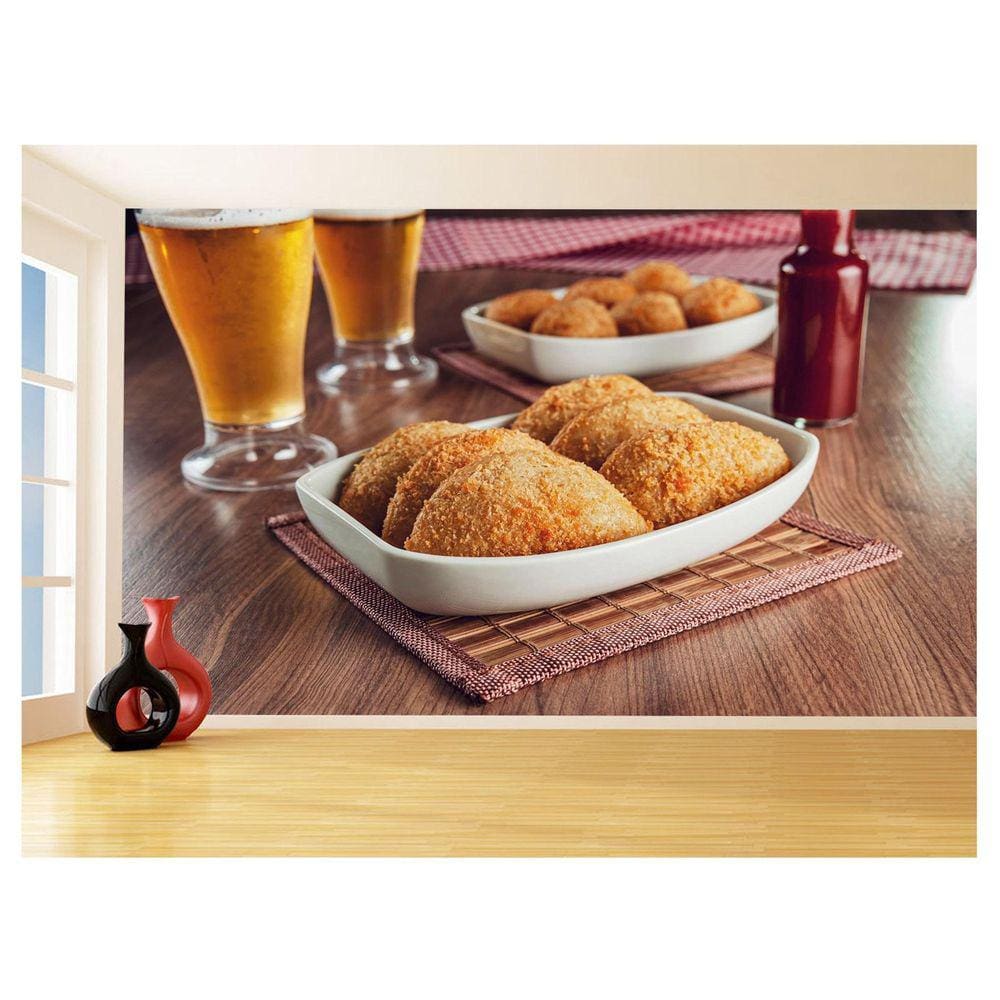 Papel De Parede Alimentos Salgados Coxinha AL533 1,75X2,0M