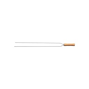 Espeto Duplo Para Churrasco Tramontina Com Lâmina Em Aço Inox E Cabo De Madeira 65 Cm Tramontina