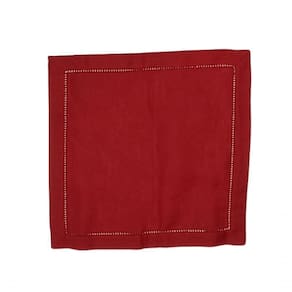 Guardanapo De Linho Natal Vermelho 45x45 Cm