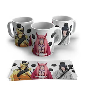 Caneca de Porcelana Naruto Time Kakashi Personagens