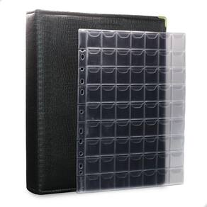 Álbum Fichário 30 Folhas para 1890 Moedas 32x24 Ziper Cobra Fosco GG