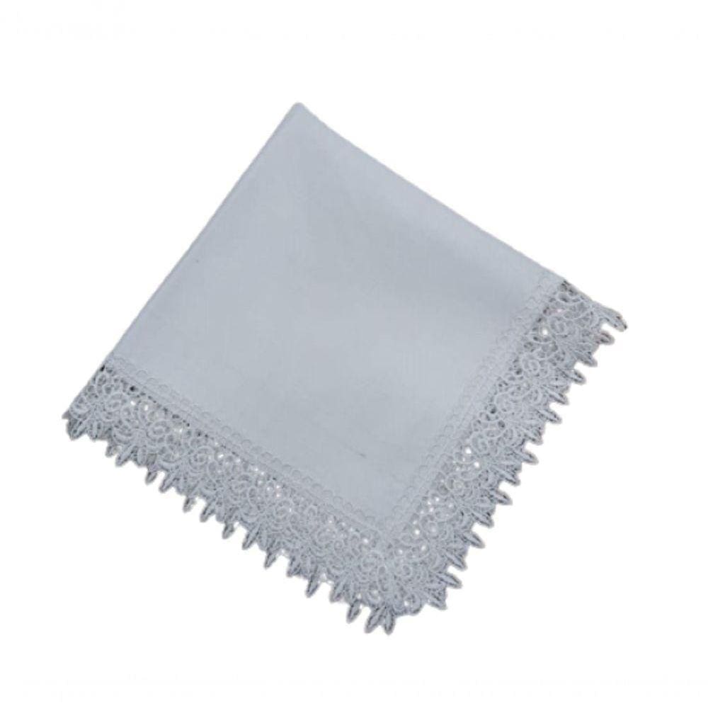 Guardanapo Branco Com Renda 45x45cm